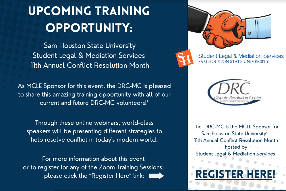 2023 Conflict resolution month Webinar - Sam Houston State University